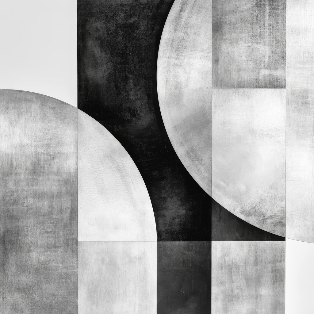 RFH00111 | Mit moderner KI‑generiertes schwarz-weiß Artwork, sorgfältig manuell für den Druck optimiert.