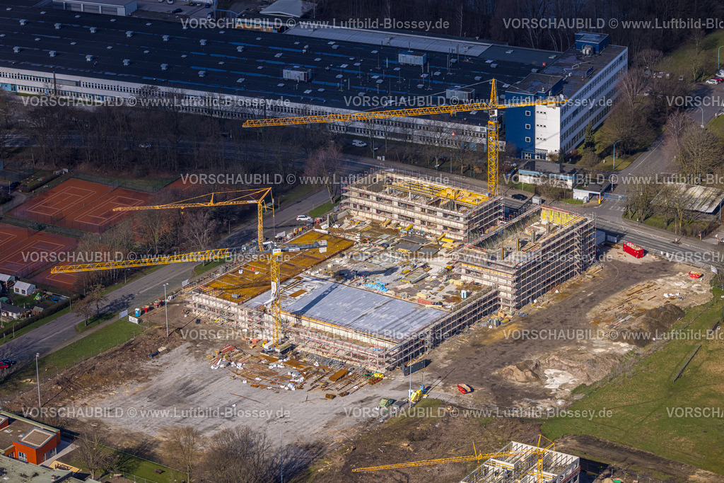 Herne230211916 | Luftbild, Baustelle Kaiserquartier, auch Quartier Kaiserstraße, Baukau, Herne, Ruhrgebiet, Nordrhein-Westfalen, Deutschland