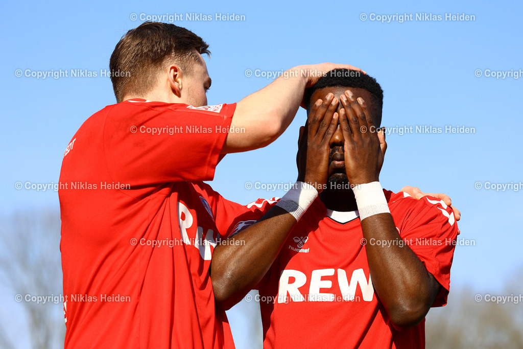 NH_FCEintrachtNorderstedt_SVDrochtersenAssel_RegionalligaNord_09032025 | #33 Ohene Kwame Bonsu Köhl (FC Eintracht Norderstedt) bejubelt seinen Treffer zum 1:0.Fußball I Herren I Regionalliga Nord I Saison 2024-2025 I 25. Spieltag I FC Eintracht Norderstedt - SV Drochtersen/Assel I 09.03.2025 I Edmund-Plambeck-Stadion