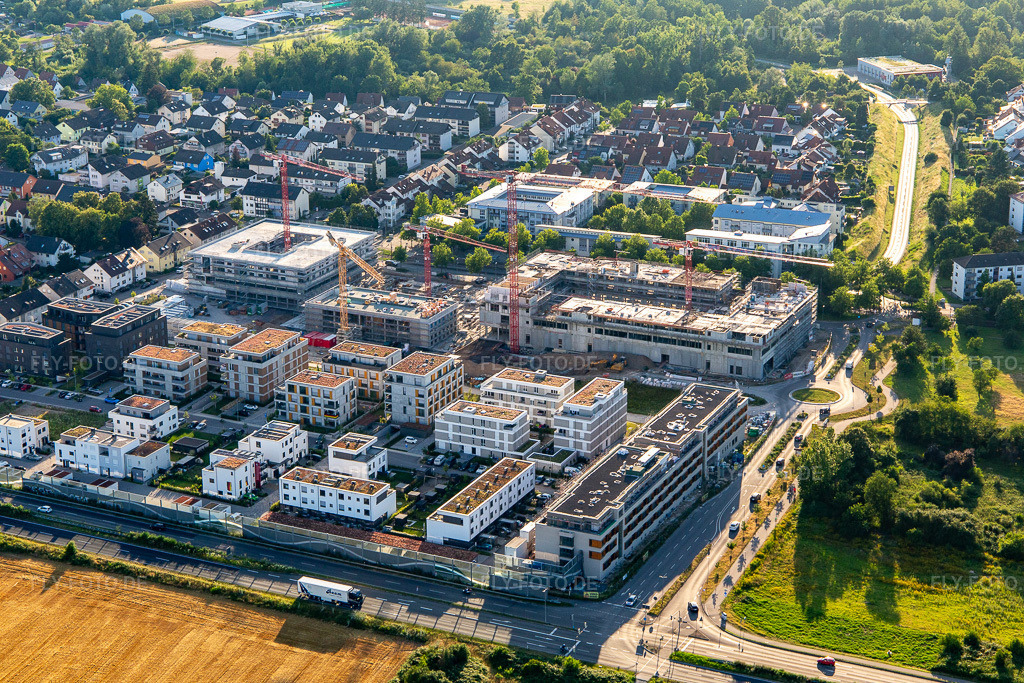 Luftbild: Mehrfamilienhausbaustelle 