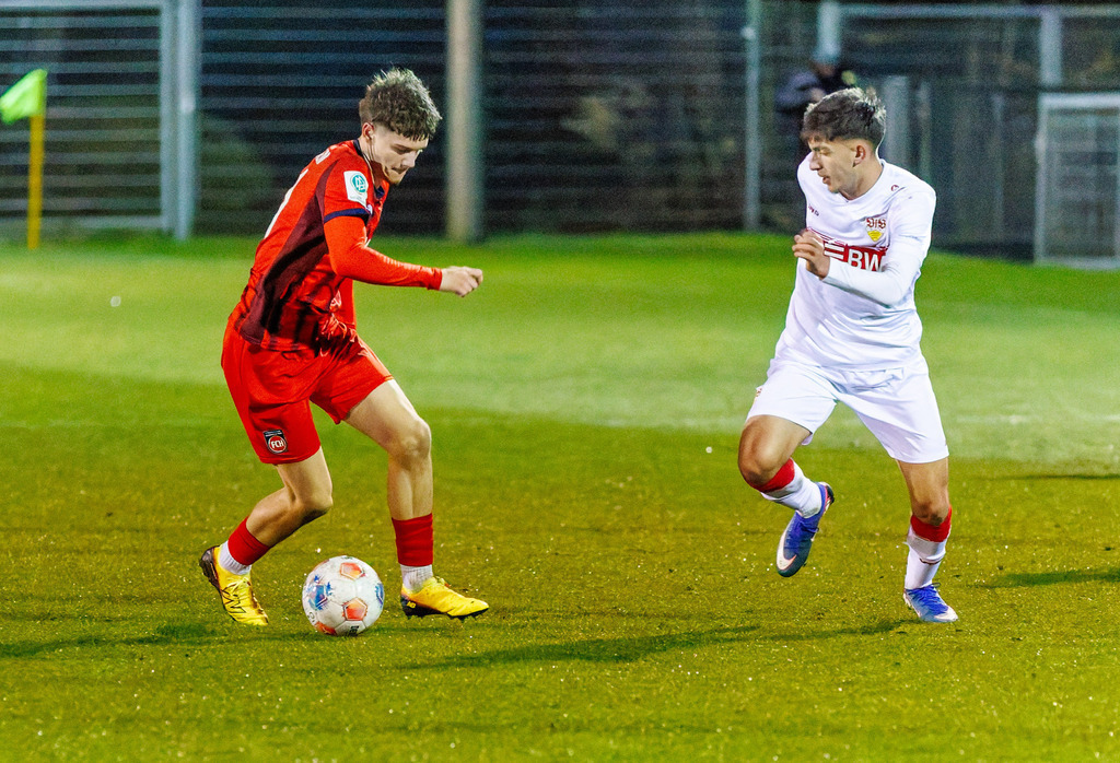 FCHVFB_260325_3-49 | 1.FC Heidenheim 1846 vs. VfB Stuttgart, Fußball, A-Junioren, Verbandspokal, 2025/2026, 25.03.2026 in Heidenheim, Rasenplatz, Walter-Birkhold-Jugendstadion(Foto: Michael Bulling) - Realisiert mit Pictrs.com