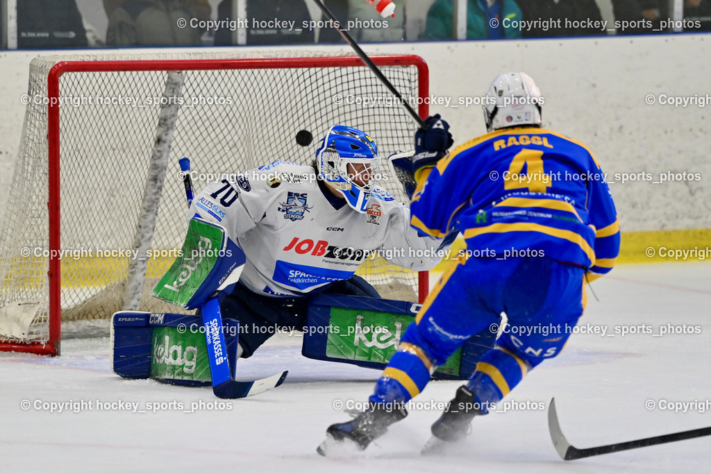 1. EHC Althofen vs. ESC Sparkasse Steindorf  | #70 Moser Lukas ESC Steindorf, #4#Tor EHC Althofen, 1. EHC Althofen vs. ESC Sparkasse Steindorf , 1. EHC Althofen vs. ESC Sparkasse Steindorf  am 08.03.2026 in Althofen (Stadthalle Althofen), Austria, (Photo by Bernd Stefan)