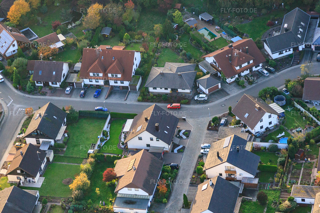 Luftbild: Südring x Pfarrer-Löser-Straße in Rülzheim im Bundesland Rheinland-Pfalz in Deutschland. Foto: IMG_60286.jpg vom 22.10.2013 durch Werner Riehm/FLY-FOTO.de