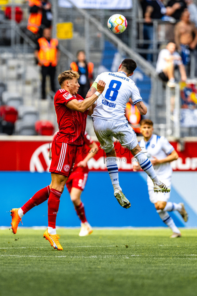 Fortuna Düsseldorf vs. Karlsruher SC | Düsseldorf, 30.04.2023: 2. Bundesliga, 30. Spieltag, Fortuna Düsseldorf gegen Karlsruher SC in der Merkur Arena in Düsseldorf. Foto: sportfotografie.ms | Markus Paletta - Realisiert mit Pictrs.com