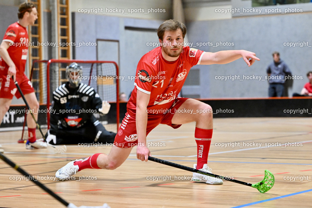 KAC Floorball vs. VSV Unihockey | #21 Tobias Grabner KAC Floorball, KAC Floorball vs. VSV Unihockey, KAC Floorball vs. VSV Unihockey am 21.03.2026 in Klagenfurt (Ballspielhalle Waidmannsdorf), Austria, (Photo by Bernd Stefan)