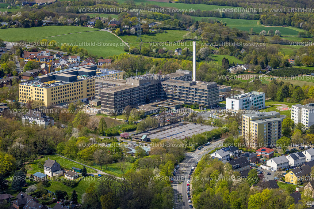 Velbert230407504 | Luftbild, Helios Klinikum Niederberg, Baustelle mit Neubau, Velbert, Ruhrgebiet, Nordrhein-Westfalen, Deutschland