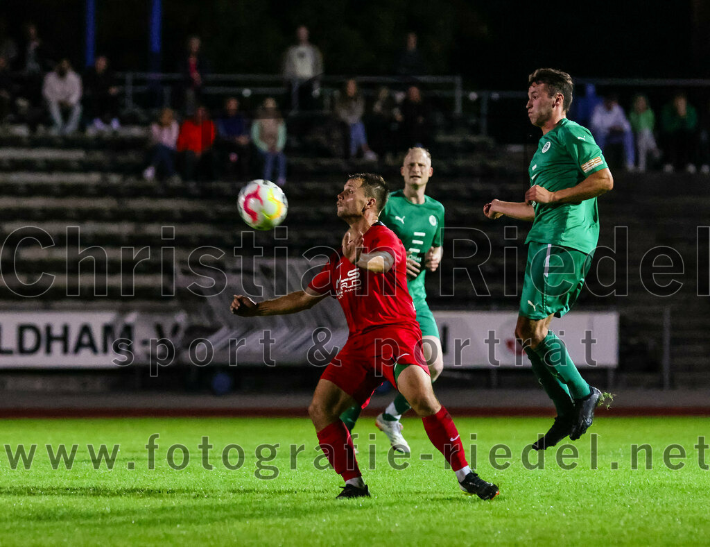 2023-09-01_072_SC_Baldham-Vaterstetten_gegen_TSV_1877_Ebersberg | Vaterstetten, Deutschland, 01.09.2023:
Fußball, Kreisliga 2023 / 2024, 3. Spieltag, SC Baldham-Vaterstetten gegen TSV 1877 Ebersberg, Ergebnis: 1:2

Robin Baumann (SC Baldham-Vaterstetten, #13)

Foto: Christian Riedel / fotografie-riedel.net