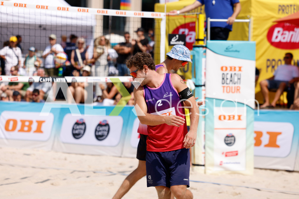 Obi BeachTour 2026 - Basel | BASEL, SWITZERLAND - JULY 19: YVES HAUSSENER (SUI) during the Obi BeachTour 2026 match between HAGENBUCH / HAUSSENER (SUI) and LEITNER / KINDL (AUT) at Barfüsserplatz on July 19, 2026 in Basel, Switzerland. - Realisiert mit Pictrs.com