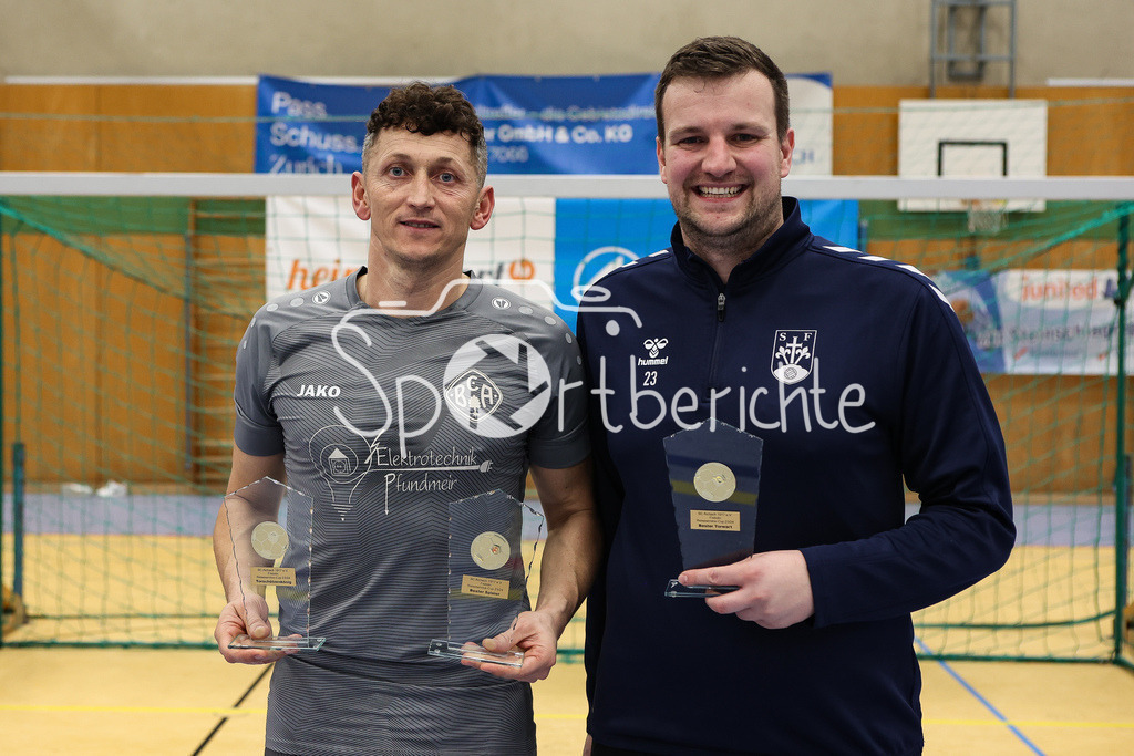 Fridolin Reiseservice-Cup | Spieler des Turniers / Torschützenkönig - BC Aichach / Torhüter des Turniers - SF Friedberg