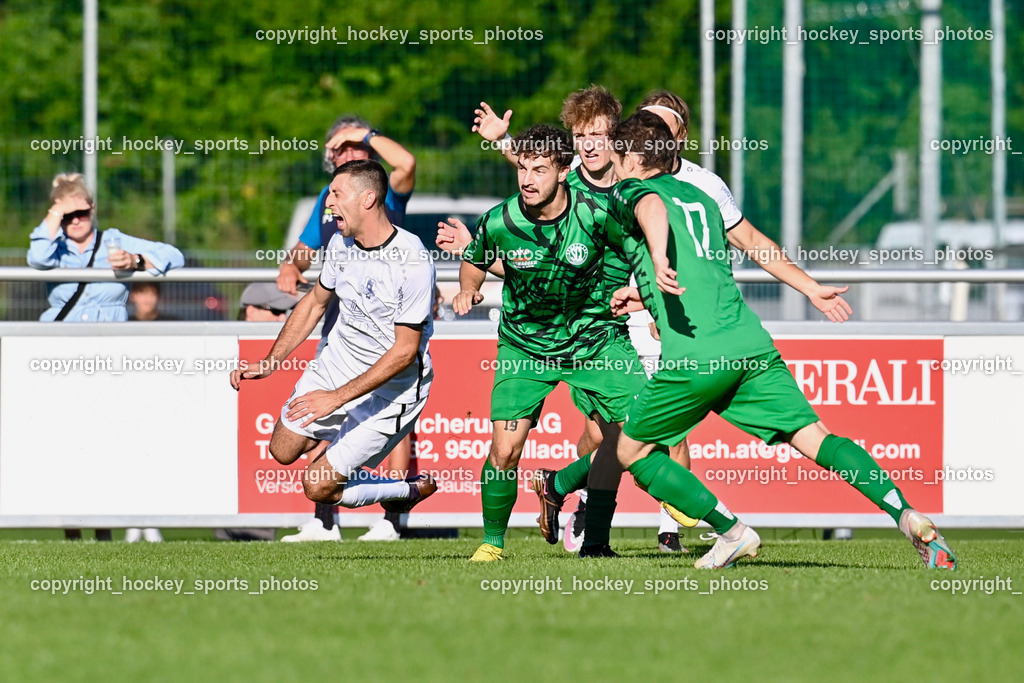 SC Landskron vs. ATUS Velden 11.8.2023 | #7 Anel Mujkic, #13 Raphael Simon Staguller, #10 Nemanja Lukic,  #17 Julian Brandstätter