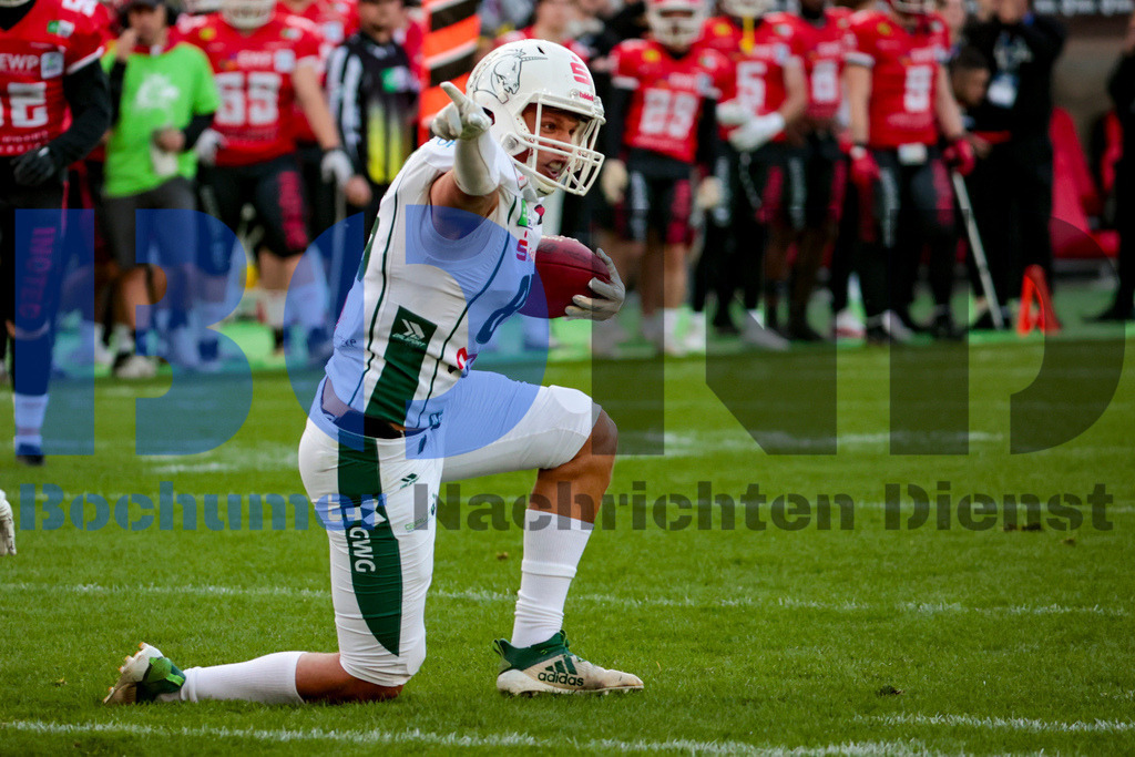  14.10.2023 - 
 | Sebastian Sendlak / Bochumer Nachrichtendienst (BOND) - GFL-Bowl 2023: Schwaebisch Hall Unicorns vs. Potsdam Royals - Realisiert mit Pictrs.com