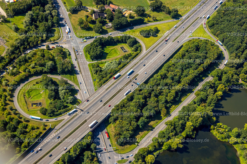 Gladbeck250800238 | Luftbild, Autobahn A2 und Anschlussstelle Essen/Gladbeck mit Bundesstraße B224, Butendorf, Gladbeck, Ruhrgebiet, Nordrhein-Westfalen, Deutschland