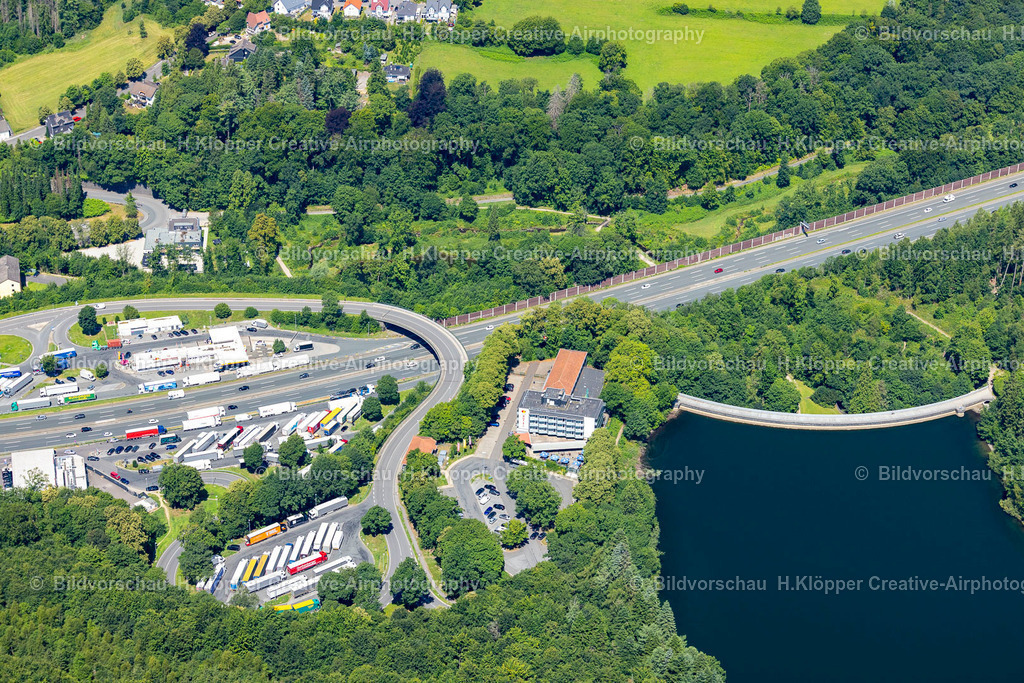 Luftbild Remscheid-5003 | Autobahn- Rastplatz der BAB A1 in Remscheid - Realisiert mit Pictrs.com