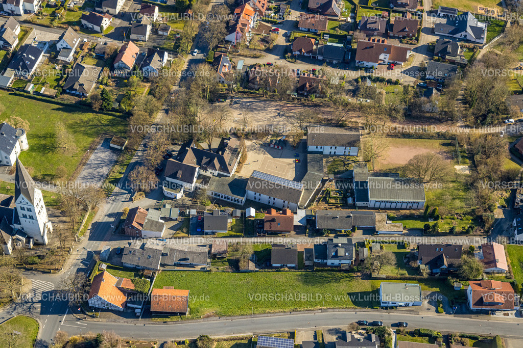Wickede250305744 | Luftbild, Engelhardschule Grundschule, Wickede, Soester Börde, Nordrhein-Westfalen, Deutschland