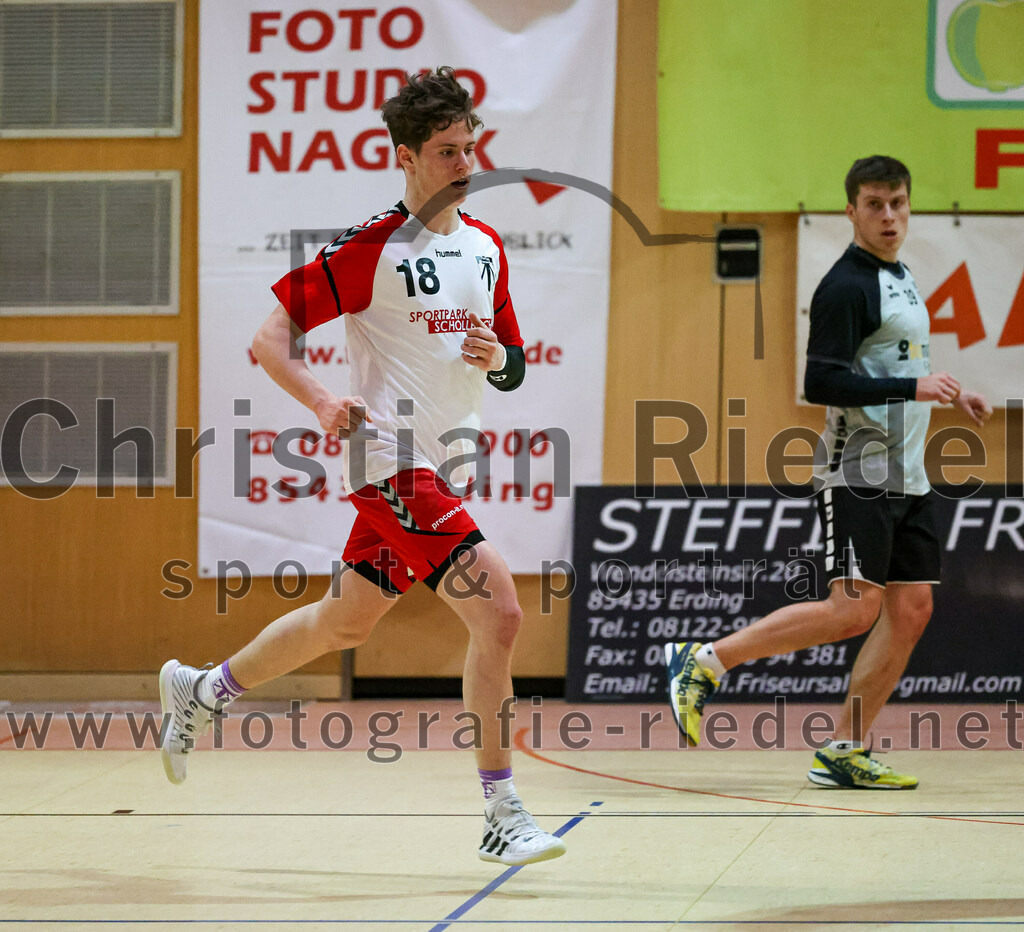 2023-01-21_073_SpVgg_Altenerding_gegen_SC_Eching | Erding, Deutschland, 21.01.2023:
Handball, Bezirksoberliga Männer 2022 / 2023, 12. Spieltag, SpVgg Altenerding gegen SC Eching, Endergebnis: 29:34

Tim Steininger (SpVgg Altenerding, #18)

Foto: Christian Riedel / fotografie-riedel.net