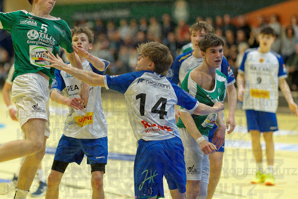 mJC-Regionalliga, Halbfinale Hessenmeisterschaft; HSG Dutenhofen/Münchholzhausen - TSV Pfungstadt | mJC-Regionalliga, Halbfinale Hessenmeisterschaft; HSG Dutenhofen/Münchholzhausen - TSV Pfungstadt am 15.03.2025 in Münchholzhausen (Sporthalle Münchholzhausen)Photo © 2025 - Jörg Heinrich - Realisiert mit Pictrs.com