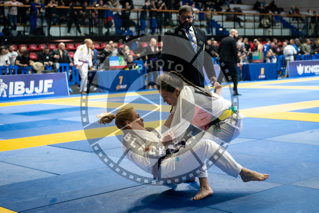 20240125PBB01997 | Fighters compete during the sixth day of the Brazilian Jiu-jitsu European Championship of the IBJJF in Paris, France, on January 25, 2024.