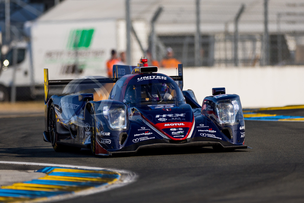 Trainproduction-20230607-1112 | LE MANS,FRANCE,07.Jun.23 - MOTORSPORTS - WEC, FIA World Endurance Championships, 24 Hours of Le Mans, Circuit de la Sarthe, qualifying. Image shows Joshua Pierson (USA), Tom Blomqvist (GBR) and Oliver Jarvis (GBR/ United Autosports). Photo: Trainproduction / Matthias Trinkl