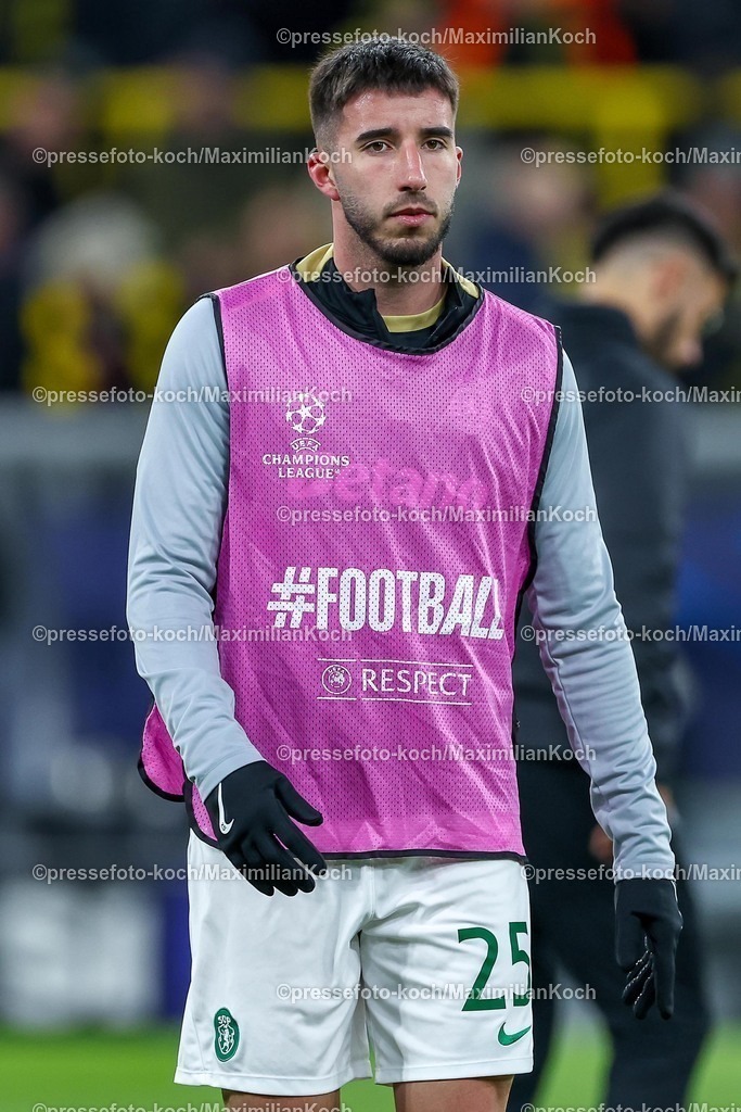 UCL1902250102098 | 19.02.2025, Fußball, UEFA Champions League, Borussia Dortmund - Sporting Lissabon, Signal Iduna Park, Knockout phase play-offs, Saison 2024 2025: Goncalo Inacio (Sporting #25)