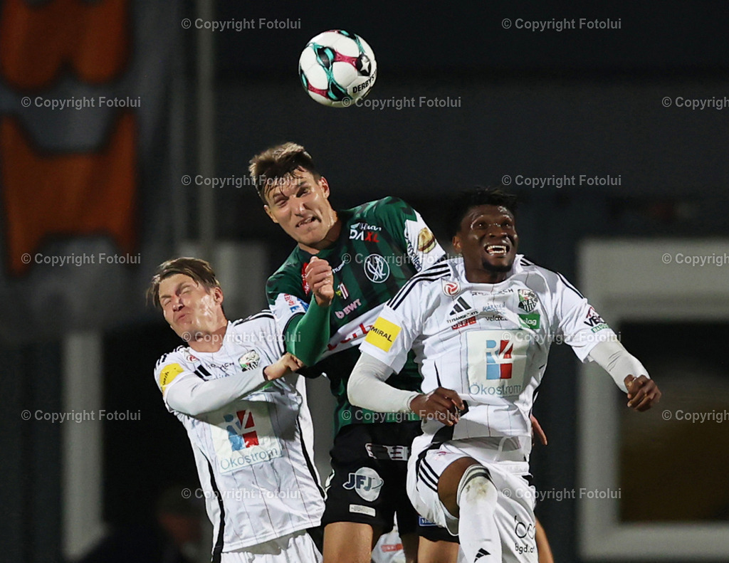 A_LUI_18102025_0017 | SPORT FUSSBALL ADMIRAL BUNDESLIGA RZ PELLETS WAC-SV OBERBANK RIED 18.10.25 IM BILD: SIMON PIESINGER (WAC) UND NIKKI HAVENAAR  (RIED) FOTO:FOTOLUI/MW