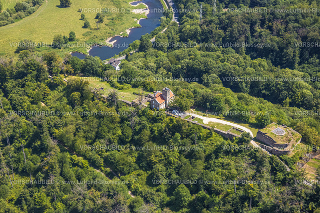 Hattingen230708221 | Luftbild, Burg Isenberg, Ruine Isenburg, Niederbonsfeld, Hattingen, Ruhrgebiet, Nordrhein-Westfalen, Deutschland