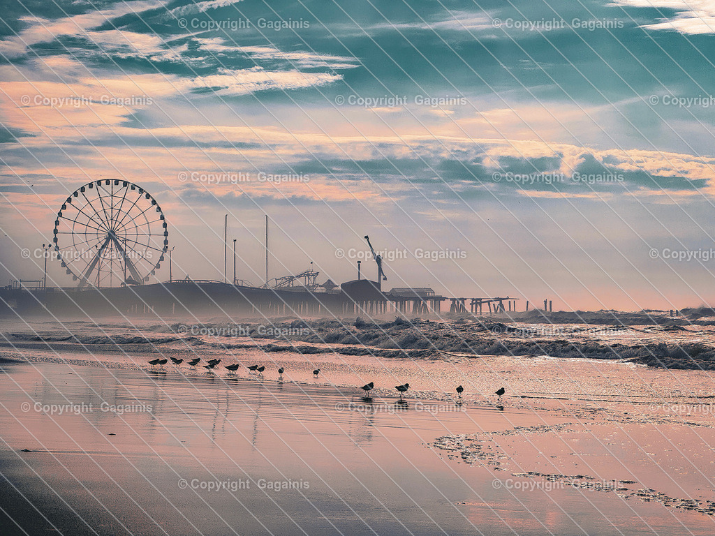 Atlantic City | Stadtbild Kunst | Urban Print | Bringe den einzigartigen Charme von USA in dein Zuhause! Diese digitale Fotografie zeigt die beeindruckende Skyline der Stadt mit dem Empire State Building. Perfekt als stilvolle Wanddekoration für moderne Wohnräume, Büros oder als Geschenk für NYC-Liebhaber.