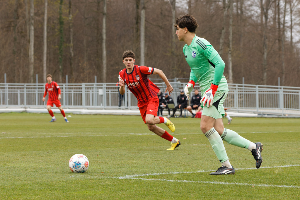 20260412-FCHS04_106 | 1.FC Heidenheim 1846 vs. FC Schalke 04, Fußball, U19, A-Junioren, NWL, U19-DFB-Nachwusliga, 2025/2026, 8. Spieltag, 12.04.2026 in Heidenheim, Walter-Birkhold-Jugendstadion (Foto: Michael Bulling) - Realisiert mit Pictrs.com