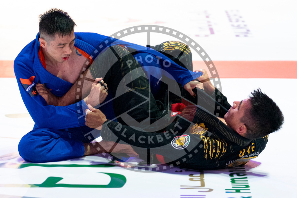 20231106PBB0753 | Fighters compete during the AJP World Master Championship in the Mubadala Arena in Abu Dhabi, Arab United Emirates, on November 6, 2023.