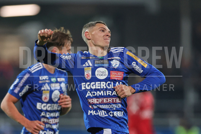 UEFA Europa League 2025/26: SK Sturm Graz vs SK Brann | Graz, Austria, 29.JAN.26 - SOCCER - UEFA Europa League, SK Sturm Graz vs SK Brann Bergen. The image shows Elias Havel (Hartberg) rejoicing his goal.
