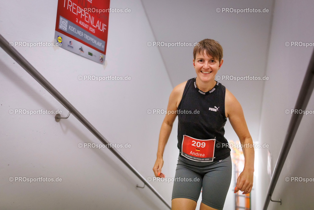 KölnTurm Treppenlauf; Köln, 03.08.2025 | Impressionen vom KölnTurm Treppenlauf am 03.08.2025 in Köln (Nordrhein-Westfalen). 
