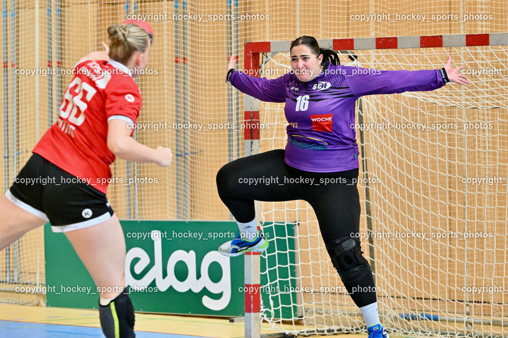 SC Ferlach vs. WAT Atzgersdorf | #66 RÖTHIG Laura WAT Atzgersdorf, #16 Segota Helena SC Ferlach Damen, SC Ferlach vs. WAT Atzgersdorf, SC Ferlach vs. WAT Atzgersdorf am 12.05.2024 in Ferlach (Ballspielhalle Ferlach), Austria, (Photo by Bernd Stefan)