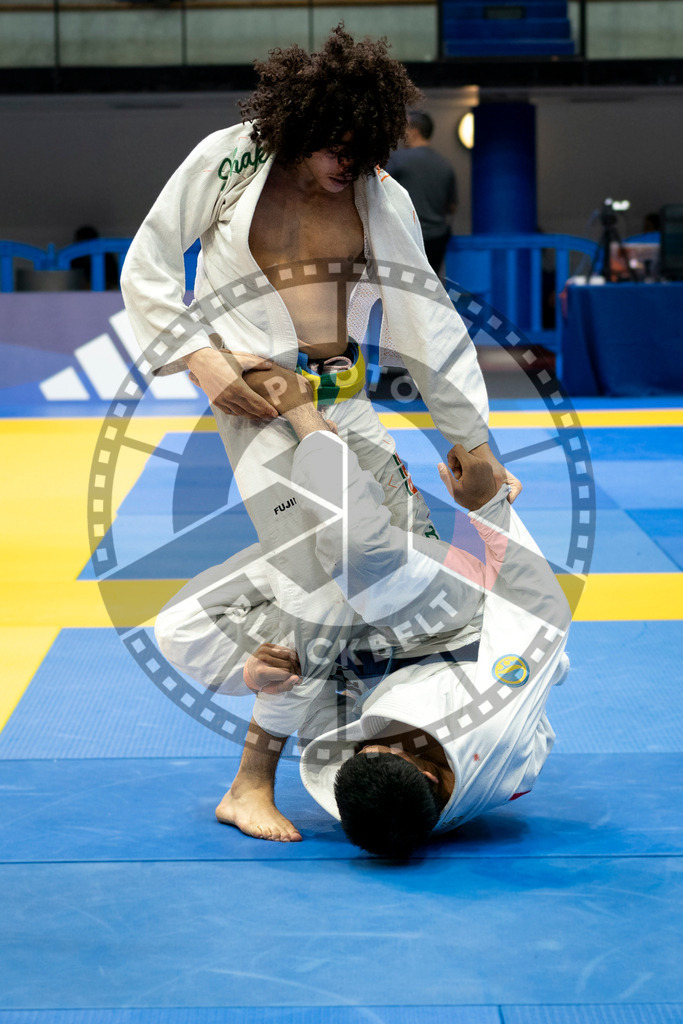 20240121PBB7524 | Fighters compete during the second day of the IBJJF European Championship in Paris, France, on January 21, 2024.