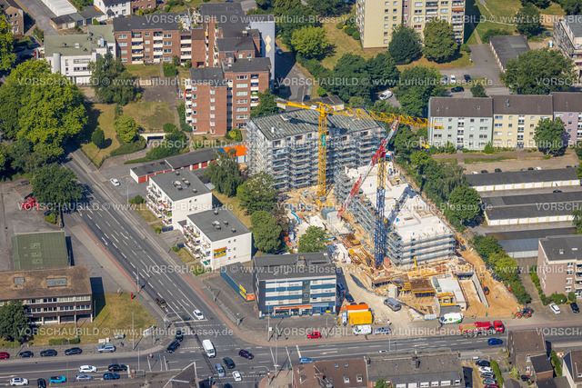 Duisburg220701223 | Luftbild, Baustelle une Neubau Angertaler Straße Ecke Düsseldorfer Landstraße, Wanheim-Angerhausen, Duisburg, Ruhrgebiet, Nordrhein-Westfalen, Deutschland