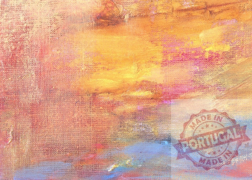 Abstract art with warm colors and visible brush strokes, oil painting on canvas | Colorful abstract oil painting texture background, yellow and blue brush strokes on canvas - Realisiert mit Pictrs.com