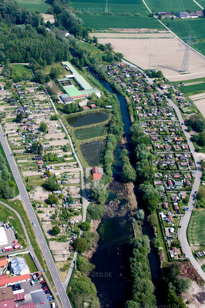 Luftbild: Wörth am Rhein Kleingartenanlage in Wörth am Rhein im Bundesland Rheinland-Pfalz in Deutschland. Foto: IMG_18209.jpg vom 03.05.2009 durch Werner Riehm/FLY-FOTO.de