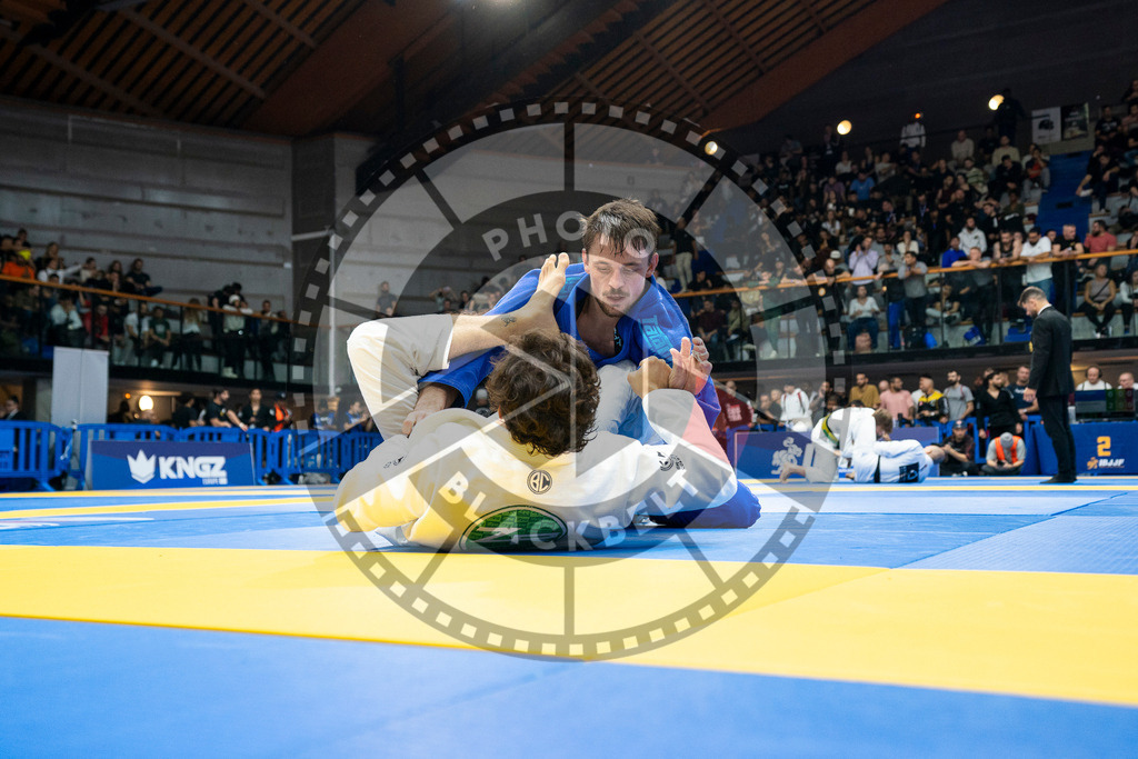 20240126PBB1234 | Fighters compete during the Brazilian Jiu-Jitsu European Championship of the IBJJF in Paris, France, on January 26, 2024.