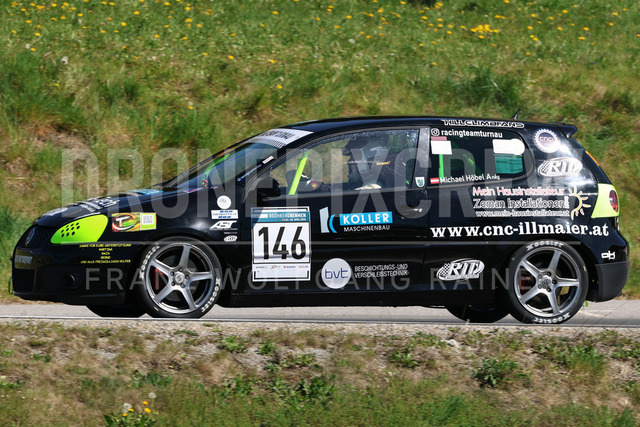 FIA European Hill Climb Championship – Rechberg 2026 | FIA European Hill Climb Championship at Rechberg, held from 24 to 26 April 2026 near Tulwitz, Styria, Austria. The image shows Michael HÖBEL (AUT) VW Golf 5 GTI.
