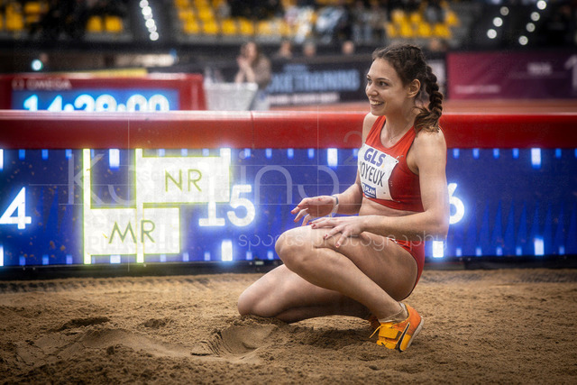 Deutsche Leichtathletik-Hallenmeisterschaften; Dortmund, 28.02.2026 | Caroline Joyeux (LG Nord Berlin, 69); Deutsche Leichtathletik-Hallenmeisterschaften am 28.02.2026 in der Helmut-Körnig-Halle in Dortmund. 