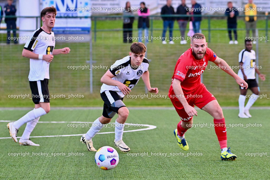 SV Spittal vs. SAK | #10 Adrian Steurer SV Spittal, #17 Matteo Revelant SV Spittal, #23 Kristian Sredojevic SAK, SV Spittal vs. SAK, SV Spittal vs. SAK am 24.05.2024 in Spittal an der Drau (Goldeck Stadion), Austria, (Photo by Bernd Stefan)