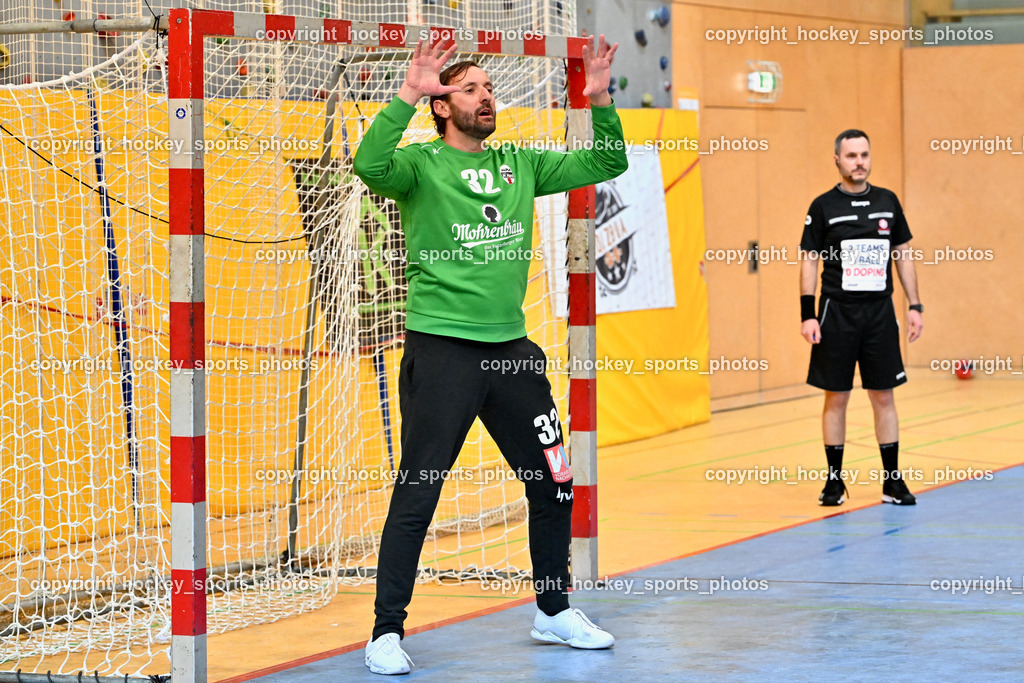 SC Ferlach vs. ALPLA HC Hard | #32 DOKNIC Golub SC Hard, SC Ferlach vs. ALPLA HC Hard, SC Ferlach vs. ALPLA HC Hard am 05.04.2025 in Ferlach (Ballspielhalle Ferlach), Austria, (Photo by Bernd Stefan)
