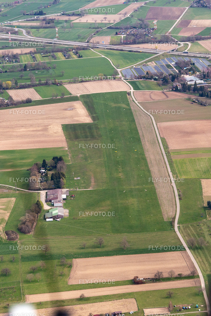 Flugplatz Herten-Rheinfelden | Luftbild: Flugplatz Herten-Rheinfelden im Ortsteil Herten in Rheinfelden im Bundesland Baden-Württemberg in Deutschland. Foto: IMG_120238.jpg vom 17.03.2020 durch ©2025 Werner Riehm fly-foto.de/copyright - Realisiert mit Pictrs.com