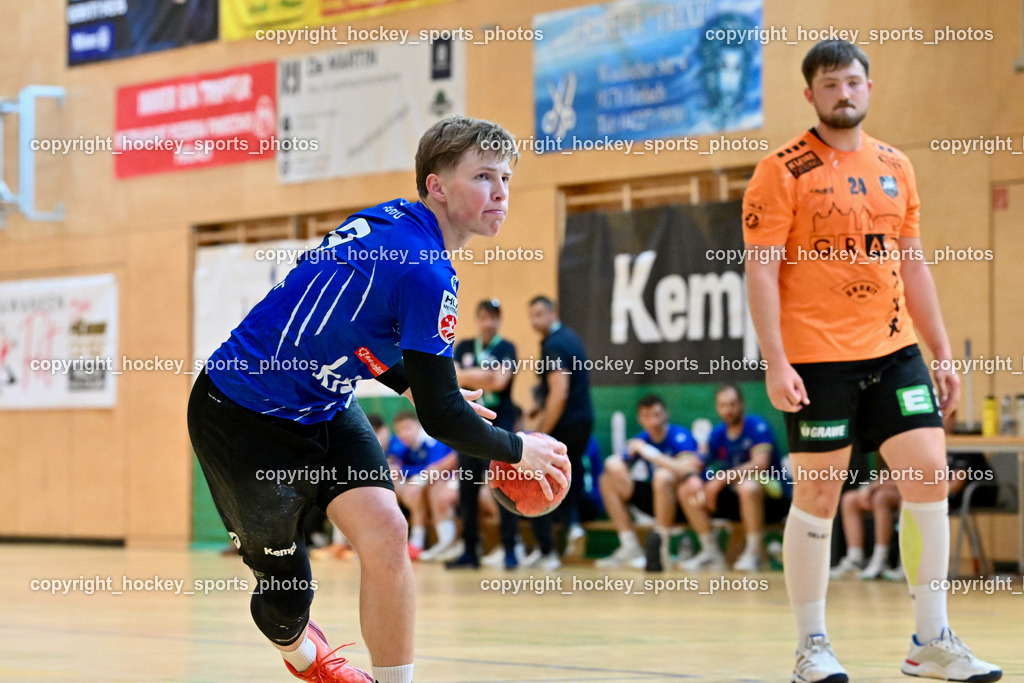 SC Ferlach vs. HSG Holding Graz | #9 SAGER Nico SC Ferlach,SC Ferlach vs. HSG Holding Graz, SC Ferlach vs. HSG Holding Graz am 24.05.2025 in Ferlach (Ballspielhalle Ferlach), Austria, (Photo by Bernd Stefan)