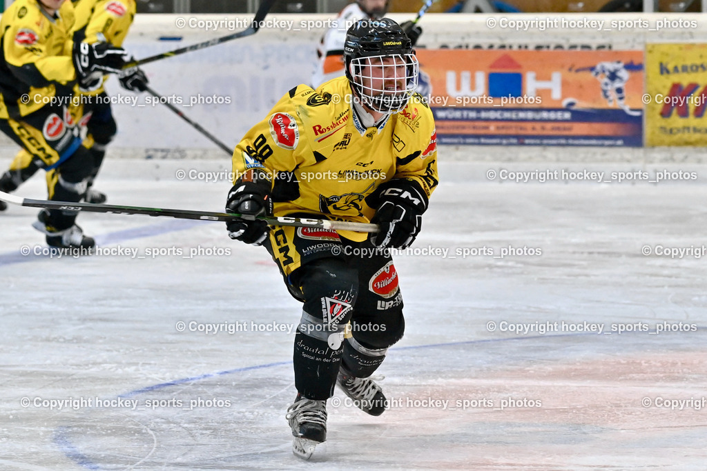 EC Hornets Spittal vs. USC Piraten Velden 18.2.2024 | #98 Thalhammer Dominic EC Hornets Spittal, EC Hornets Spittal vs. USC Piraten Velden 18.2.2024, EC Hornets Spittal vs. USC Piraten Velden 18.2.2024 am 18.02.2024 in Spittal an der Drau (Eissportzentrum Spittal), Austria, (Photo by Bernd Stefan)