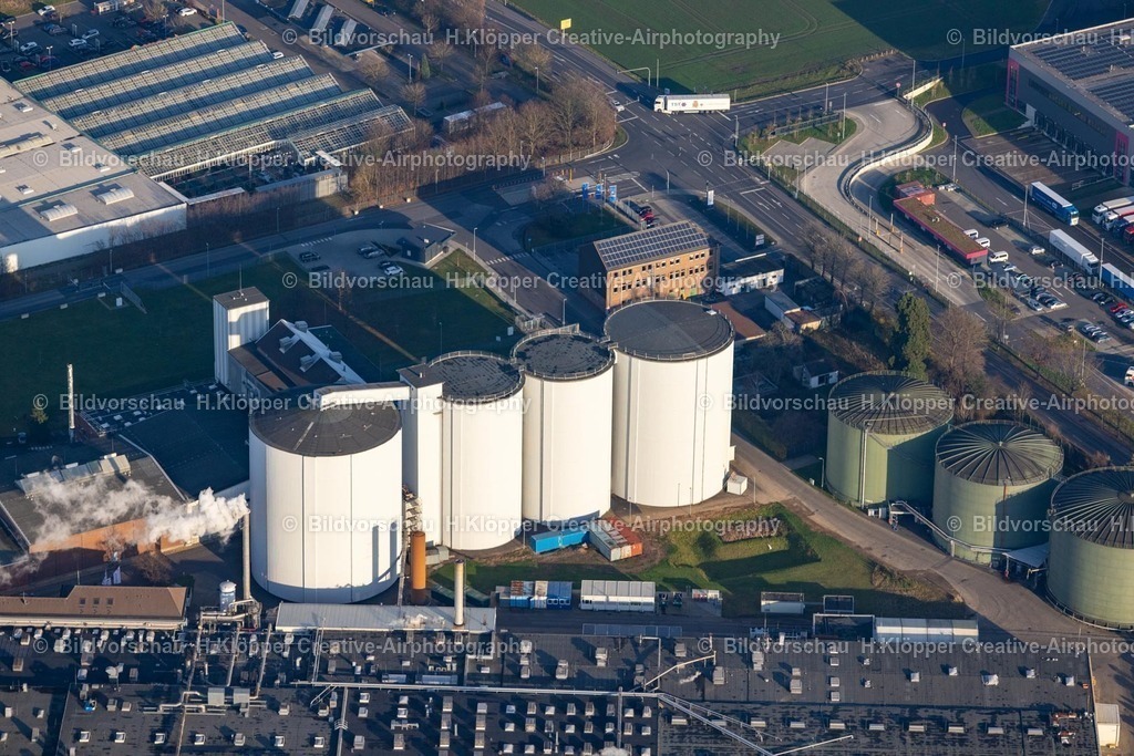 Luftbilder Grevenbroich-7759 | Luftbildfotografie Luftbild Lebensmittel- Hersteller der Intersnack Deutschland SE in Grevenbroich im Bundesland Nordrhein-Westfalen, Deutschland - Realisiert mit Pictrs.com