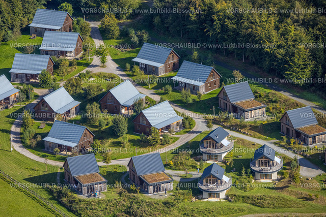 Schmallenberg230910956 | Luftbild, Bergdorf LiebesGrün, Ferienhäuser, Schmallenberg, Sauerland, Nordrhein-Westfalen, Deutschland