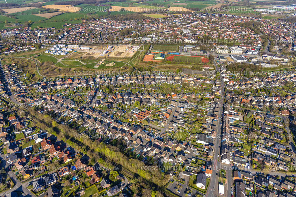 Selm250404803 | Luftbild, Wohngebiet am Grüner Weg am Auenpark, Beifang, Selm, Münsterland, Nordrhein-Westfalen, Deutschland