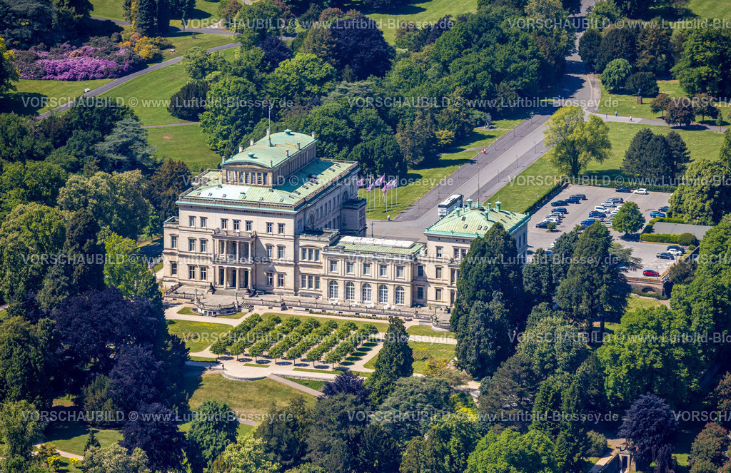 Essen250508097 | Luftbild, Villa Hügel und Hügel-Parkanlage, Bredeney, Essen, Ruhrgebiet, Nordrhein-Westfalen, Deutschland