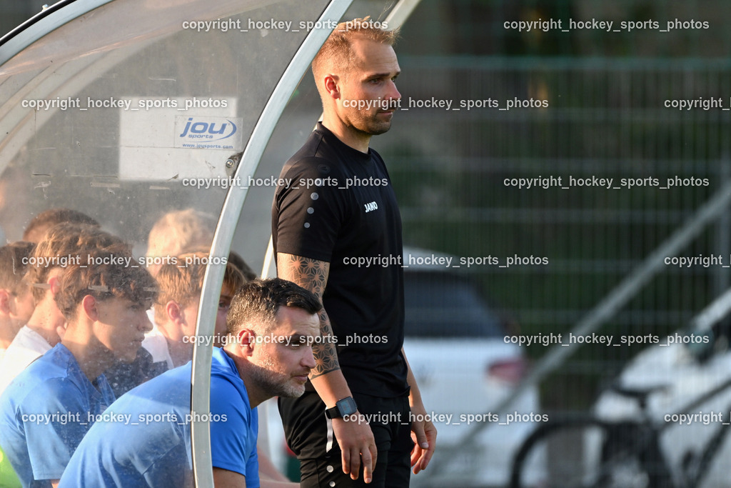 SAK vs. SV Dellach Gail | Headcoach SV Dellach Gail Bernard Nikolla, Assistentcoach SV Dellach Gail Bernd Traar, SAK vs. SV Dellach Gail, SAK vs. SV Dellach Gail am 14.08.2025 in Klagenfurt (Sportpark Welzenegg), Austria, (Photo by Bernd Stefan)