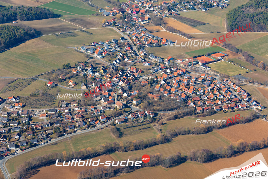Die Luftbildaufnahme Stoeckach -  wurde 2019 mittels Flugzeug (keine Drohne) erstellt. Perfekte Schärfe und Druck- Ergebnisse- Garantiert!