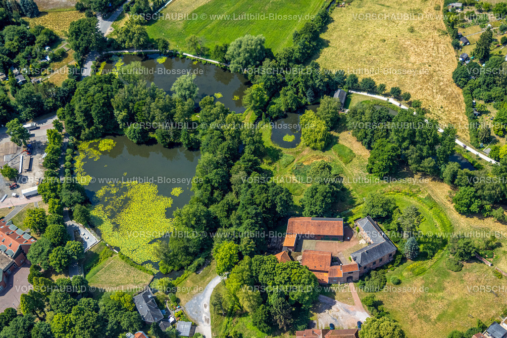 Schermbeck220703775 | Luftbild, Burg Schermbeck am Mühlenteich, Schermbeck, Ruhrgebiet, Nordrhein-Westfalen, Deutschland